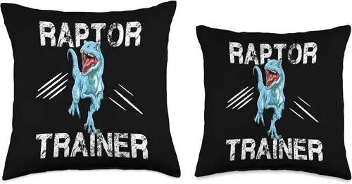 Vista 3 de Velociraptor dino gift dinosaur birthday Raptor Trainer - Almohada de dinosaurio velociraptor de dinosaurio, 16 x 16 pulgadas, multicolor