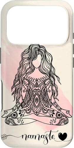 Vista 30 de Namaste Mandala Hippie Yoga Woman Meditation Spiritual Gift Case for iPhone 17