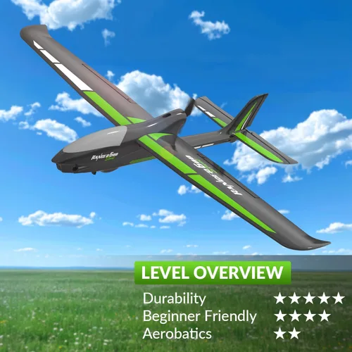 Vista 9 de VOLANTEXRC - Avión RC de nueva versión, avión de control remoto para adultos, avión RC de 4 canales con construcción de espuma duradera, 3 modos