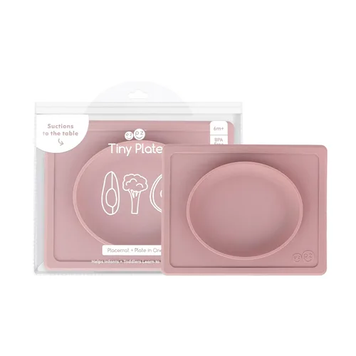 Vista 11 de ezpz Tiny Bowl (Azul) – 6 meses + – Mantel individual de succión 100% silicona + cuenco para bebés – Se adapta a todas las bandejas de silla alta