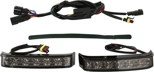 Vista 4 de TCT-MOTORPARTS Bolsas LED para alforjas con luz de giro de freno para Harley Electra Road Glide FLHTCU FLHTK FLHTCUL, FLHTKL, FLTRU FLHTKSE FLTRUSE