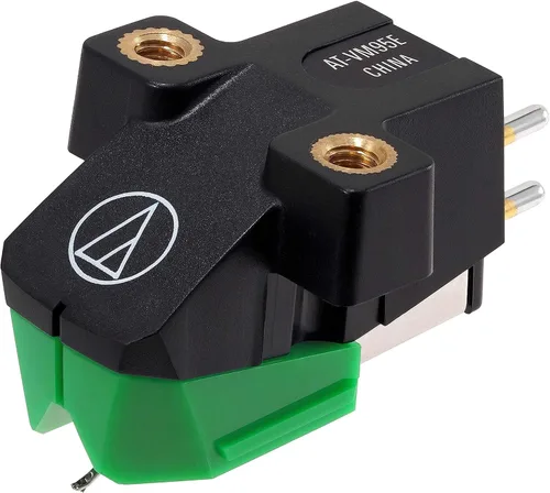 Vista 3 de Audio-Technica AT-VM95E Cartucho giratorio de doble imán móvil verde y carcasa universal at-HS1 para tocadiscos LP120-USB, LP240-USB y LP1240-USB