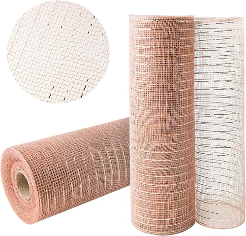 Vista 22 de 2 rollos de cinta de malla verde manzana decorativa de 10 pulgadas x 30 pies, rollos de malla de poli verde lima para suministros de corona DIY