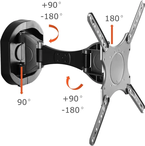 Vista 5 de Link2Home Soporte de pared para TV de movimiento completo premium para televisores de hasta 55 pulgadas, soportes de montaje para televisores LED