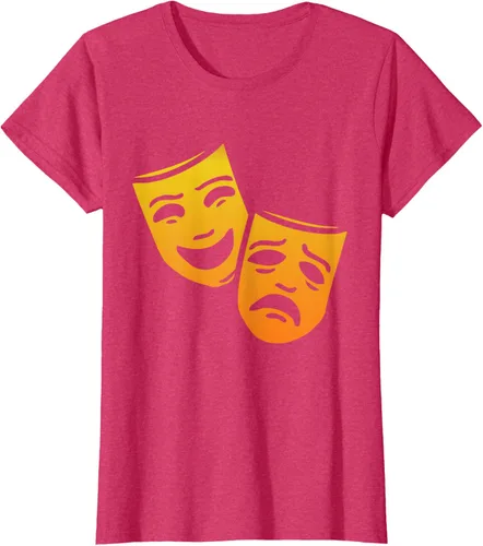 Vista 9 de Comedia y tragedia griega teatro máscaras camiseta