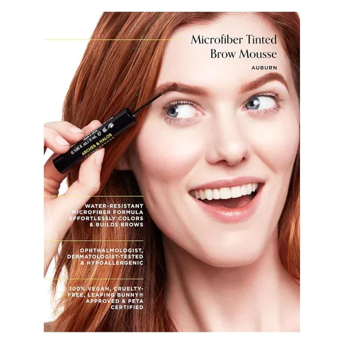 Vista 2 de Arches and Halos - Mousse de microfibra teñida para cejas, moldeador de cejas ricamente pigmentado, bolígrafo de relleno resistente al agua, vegano