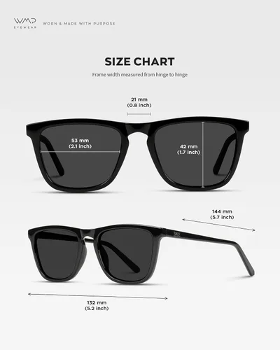 Vista 6 de WearMe Pro - Gafas de sol modernas cuadradas con lentes polarizadas para hombre