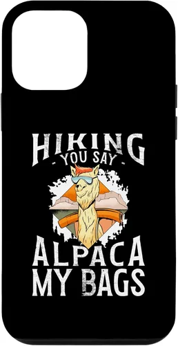 Vista 12 de Funda para iPhone 14 Senderismo You Say Alpaca My Bags Llama Alpaca
