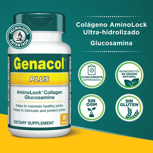 Vista 5 de Genacol Plus – Suplemento de glucosamina y colágeno, péptidos de colágeno ultrahidrolizados, facilita el movimiento de las articulaciones, mantiene
