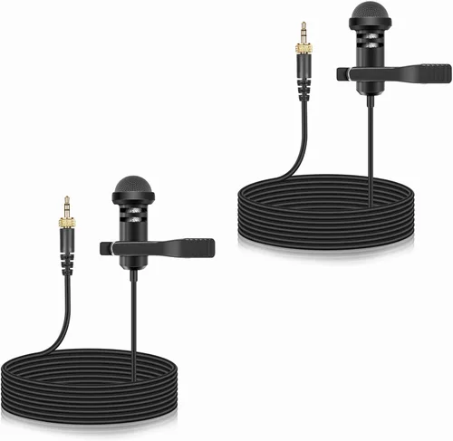 Vista 8 de 2 Pack de micrófonos Lavalier compatibles con DJI Mic 2 y Rode Wireless Pro/Wireless GO 2 / II Transmisores - Micrófono lapel omnidireccional lav