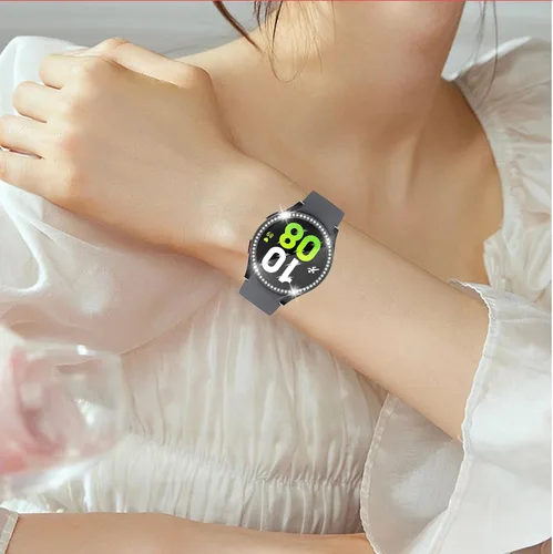 Vista 8 de Paquete de 16 unidades de protector de pantalla para reloj YUVIKE compatible con Samsung Galaxy Watch 5/4 40mm, funda suave TPU con destellos