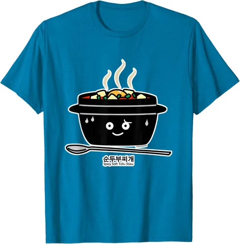 Vista 63 de Sopa coreana de guiso de tofu suave picante Sundubu jjigae huevo caliente, gris, S Negro