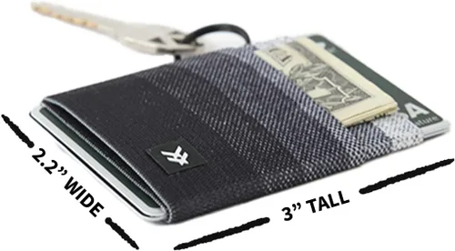 Vista 2 de Thread Wallets - Cartera minimalista delgada con bolsillo frontal para tarjetas de crédito