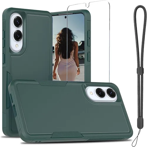 Vista 121 de Jeylly Funda para Samsung Galaxy S10 Plus S10+, ajuste delgado, doble capa, resistente, absorción de golpes, TPU con carcasa trasera de Negro