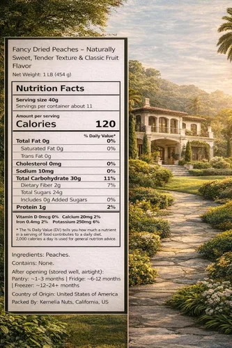 Vista 2 de Melocotones secos de lujo – Mitades de frutas secas al sol naturalmente dulces y tiernas – Rebanadas de melocotón seco gourmet para aperitivos