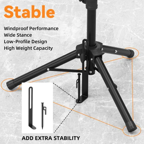 Vista 7 de Starlink Mount Gen 3, soporte de trípode Starlink con adaptador de montaje, altura ajustable, montaje de trípode Starlink Gen 3, ajuste de ángulo