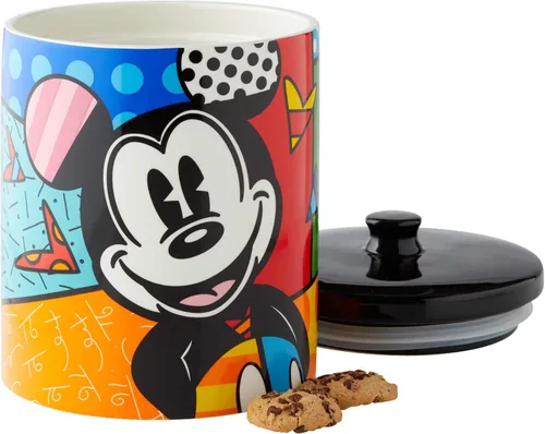 Vista 2 de Enesco 6004975 Disney by Britto Mickey Mouse - Tarro para galletas, 9.5 pulgadas, multicolor