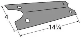 Vista 2 de Brinkmann - Protector térmico inoxidable de 14 1/4 x 4, BMHP6