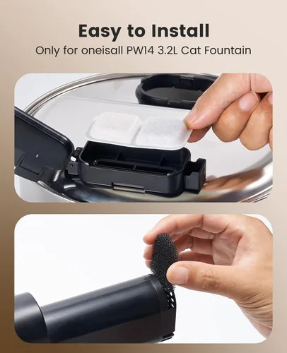 Vista 2 de oneisall 8 filtros de repuesto para fuente inalámbrica para gatos de 2.2L