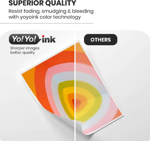 Vista 5 de YoYoink Cartuchos de tinta remanufacturados de repuesto para Epson T252XL 252 XL (4 negros, 2 cian, 2 magenta, 2 amarillos, 10 unidades)