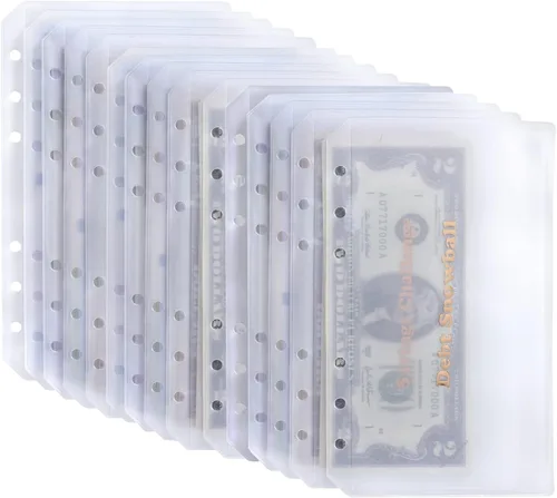 Vista 7 de UMSICHT 15 piezas de bolsillos para carpeta A5 sin cremalleras, sobres presupuestarios sin cremallera para sistema de efectivo, bolsa para carpeta