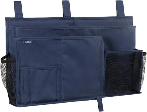 Vista 49 de Surblue Organizador de cama colgante para mesita de noche, bolsa de almacenamiento con bolsillo para literas y camas de hospital, habitaciones