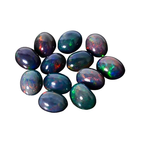 Vista 9 de AURA GEMS Ópalo Natural Negro Óvalo - Juego al por Mayor de Gemas de Ópalo Etíope - Cristales Sanadores - Juego a Granel de Gemas para Hacer Joyería
