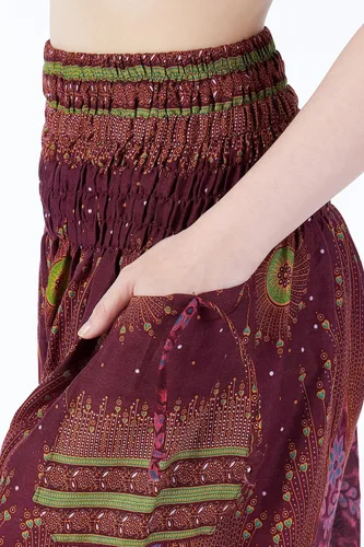 Vista 3 de Lannaclothesdesign - Pantalones de yoga para mujer, cintura alta, estilo bohemio