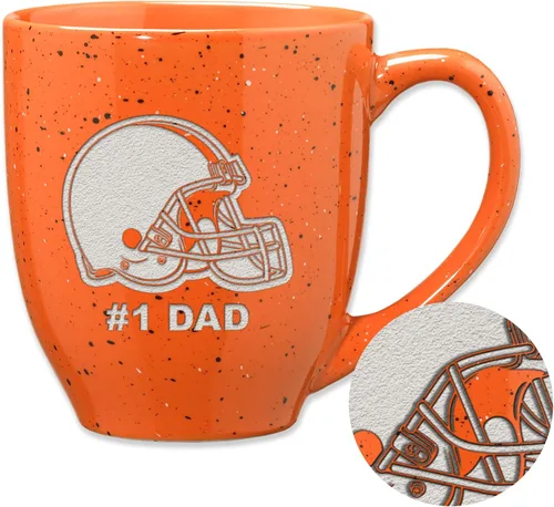 Vista 36 de Rico Industries NFL Football #1 Dad 16 oz Team Color Laser Engraved Ceramic Coffee Mug