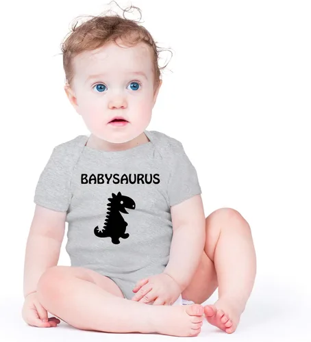 Vista 2 de AW Fashions Babysaurus - Baby Dino RawrSome T-Rex - Little Minisaurus - Lindo body de bebé de una pieza