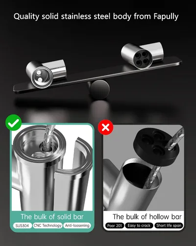 Vista 6 de Fapully - Grifo de fregadero de cocina comercial extraíble con espray níquel cepillado