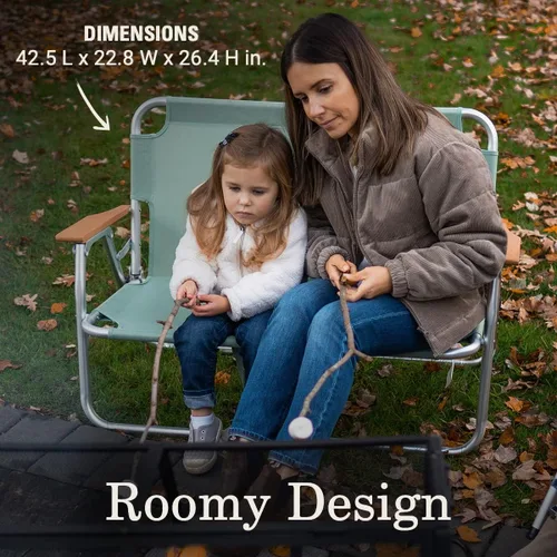 Vista 3 de Coleman Living Collection Banco Premium para Exteriores, Banco Plegable Ligero con Asientos para 2 Personas, Soporta hasta 450 libras, Ideal