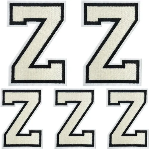 Vista 62 de Parches de letras para planchar, 5 piezas de letras individuales bordadas completas para ropa, vestido, sombrero, jeans, accesorios de bricolaje