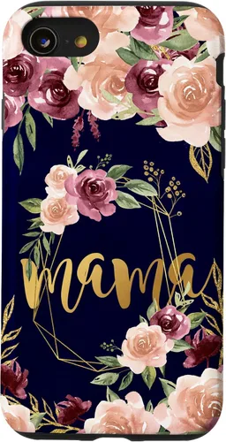 Vista 18 de Mama Floral New Mom Flower Print Pregnant Woman Watercolor Case for iPhone 17