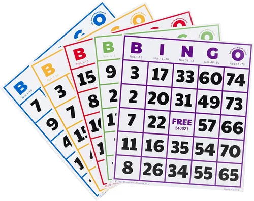 Vista 3 de GSE - Tarjetas de juego de bingo jumbo con números de fácil lectura, 100 hojas de bingo reutilizables