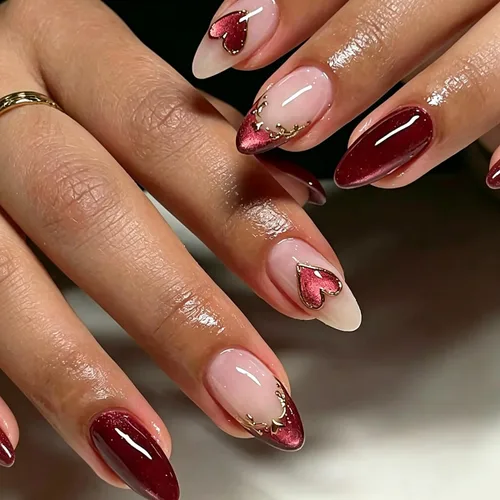 Vista 18 de Uñas postizas medianas a presión, color marrón, 24 unidades Color-3Color-3)