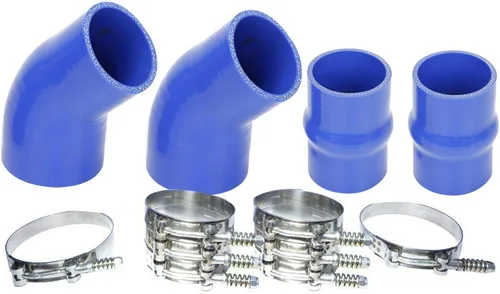 Vista 10 de Kit de arranque intercooler de silicona compatible con Dodge Ram 1994-2002 Negro