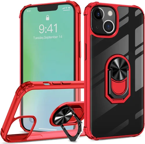 Vista 9 de Ring Kickstand - Funda transparente para iPhone 13 de 6.1 pulgadas (no para iPhone 13 Pro), funda protectora delgada de protección contra caídas