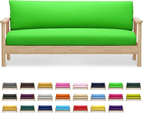 Vista 26 de MoNiBloom Funda para futón de tamaño matrimonial, funda elástica sin brazos, funda para sofá sin brazos, protector de muebles, fundas de cojín Trigo