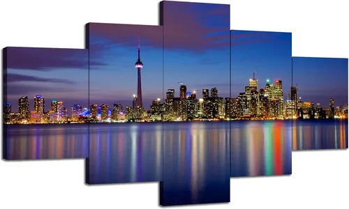 Vista 7 de Nashville Wall Art Nashville TN, impresiones en lienzo (60 x 32 pulgadas)