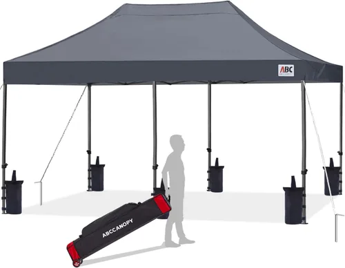 Vista 26 de ABCCANOPY Toldo Desplegable – Carpa/Toldo Portátil para Patio Exterior de 8 x 8 Pies, Resistente para Patio Trasero y Terraza con 4 Sacos de Arena