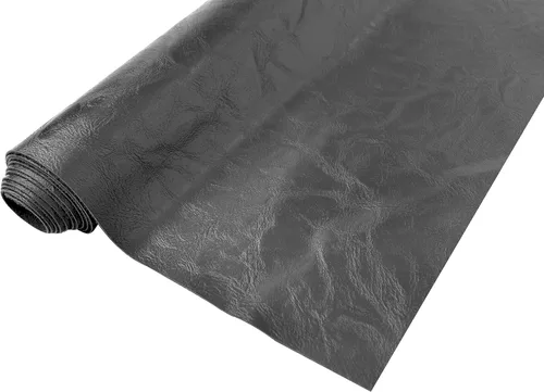 Vista 19 de 2 yardas de 54" x 72" pulgadas, textura de corteza envejecida, tela de piel sintética suave negra, tela de cuero falso negro, vinilo para tapicería