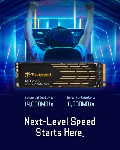 Vista 4 de Transcend SSD Gen5 de 1 TB con disipador de calor, hasta 14,000 MB/s, expansión de almacenamiento para consolas PS5, compatible con computadoras