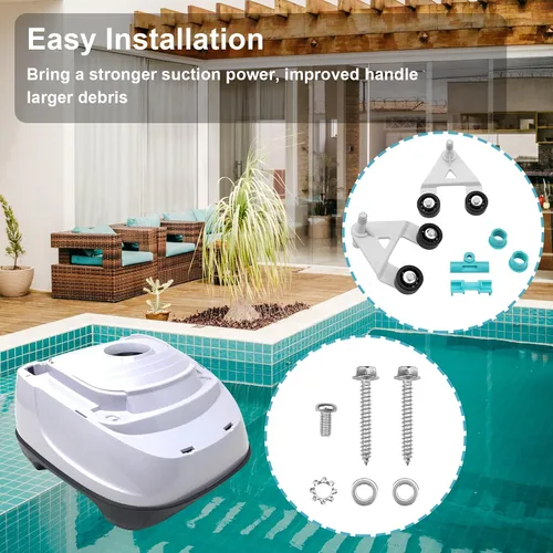 Vista 5 de AXV621DAT - Kit universal de turbina con marco A, compatible con Hayward Aquabug Navigator Pro Wanda The Whale Diver Dave Poolvac XL Pool Vac