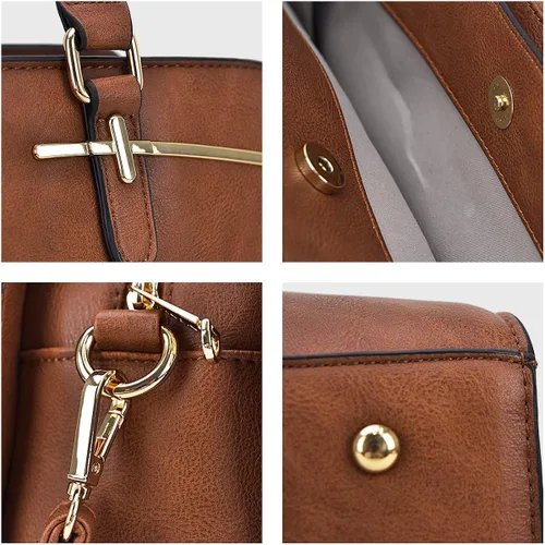 Vista 4 de Dasein - Bolsa de mano para mujer con 3 compartimentos