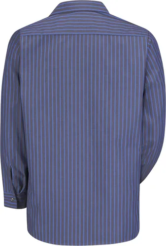 Vista 2 de Camisa de trabajo de rayas industriales de manga larga para hombre Red Kap