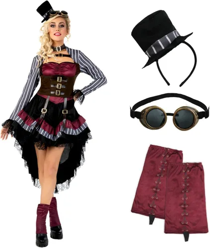 Vista 2 de Morph, Disfraces de Halloween Steampunk, disfraces victorianos steampunk para mujer, disfraz steampunk para mujer