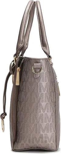 Vista 3 de MKF Collection - Bolso de hombro para mujer de cuero vegano con asa superior, bolso con bolsillo, bolso de mano y cartera de mano de Mia K