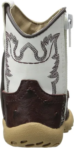 Vista 3 de Roper Cowbaby Ostrich Western Boot (bebéniño), Marrón