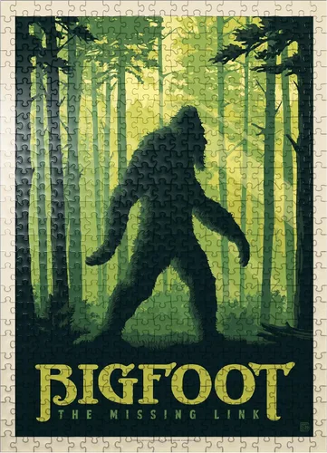 Vista 8 de MyPuzzle Bigfoot: The Missing Link, póster vintage, rompecabezas de 100 piezas para adultos
